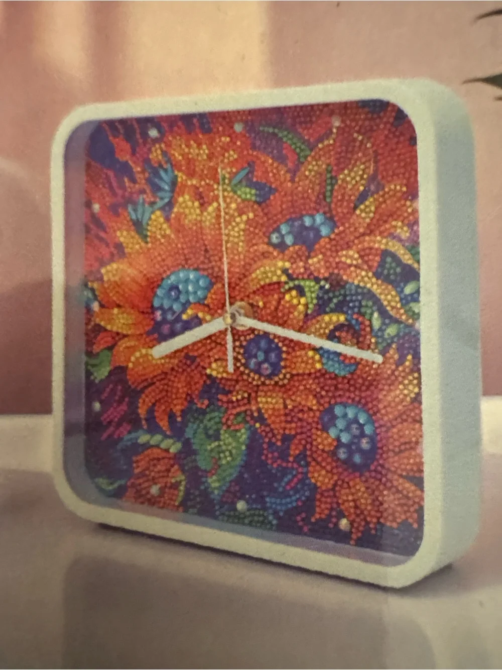 DIY Sunflower diamond painting clock kit